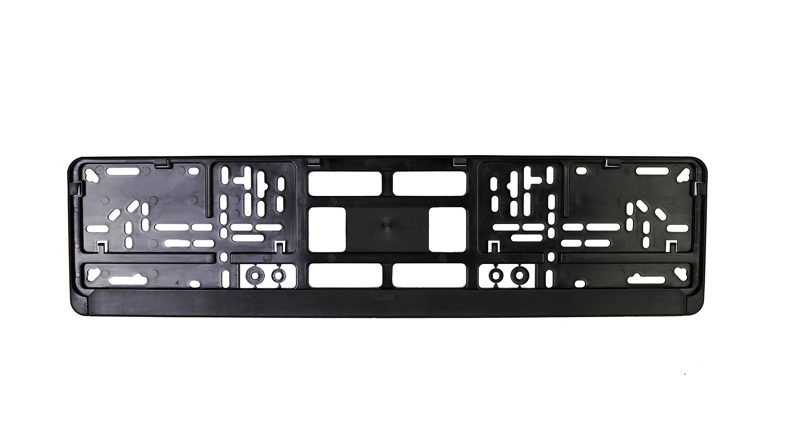 European License Plates side profile showing thin matte frame and low-profile benefit