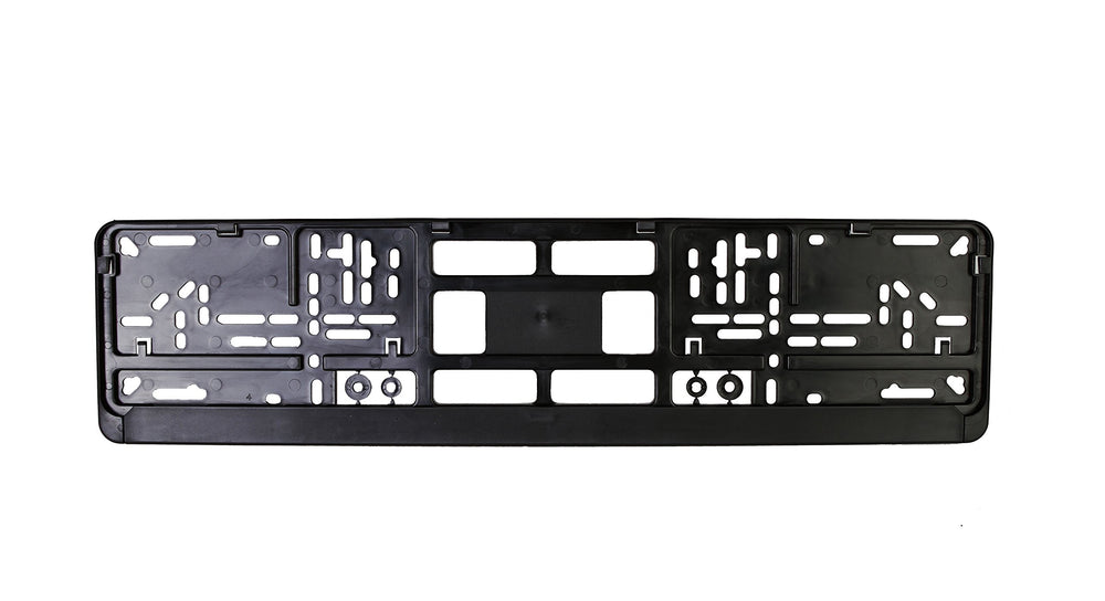 European License Plates side profile showing thin matte frame and low-profile benefit