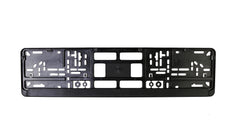 European License Plates side profile showing thin matte frame and low-profile benefit