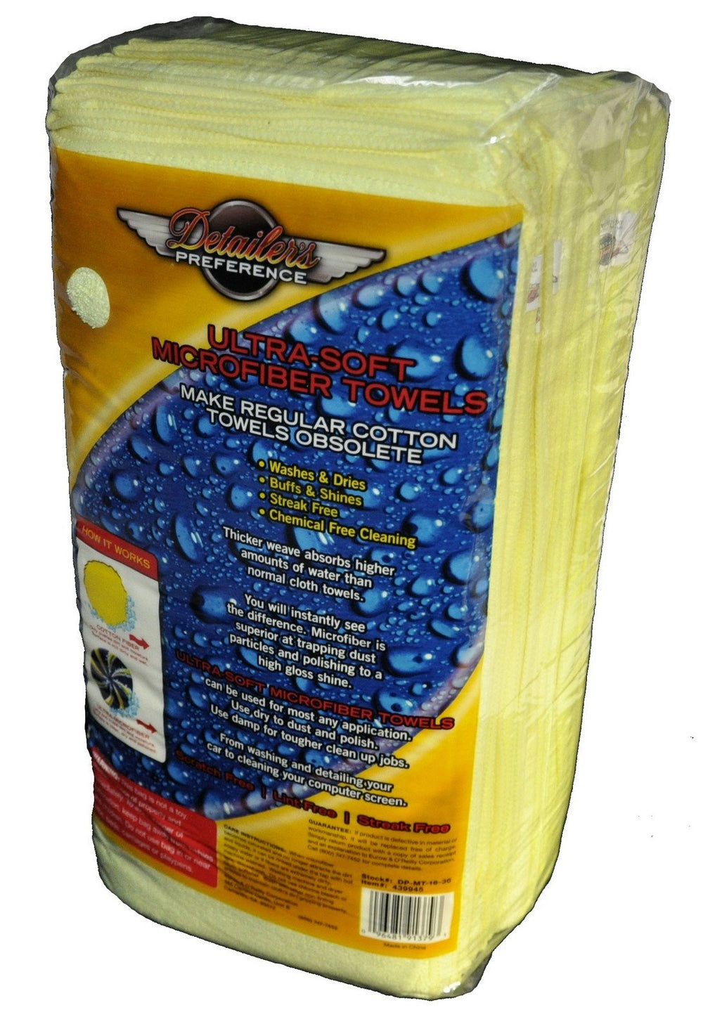 Eurow towel cleaning glass leaving streak-free clear finish