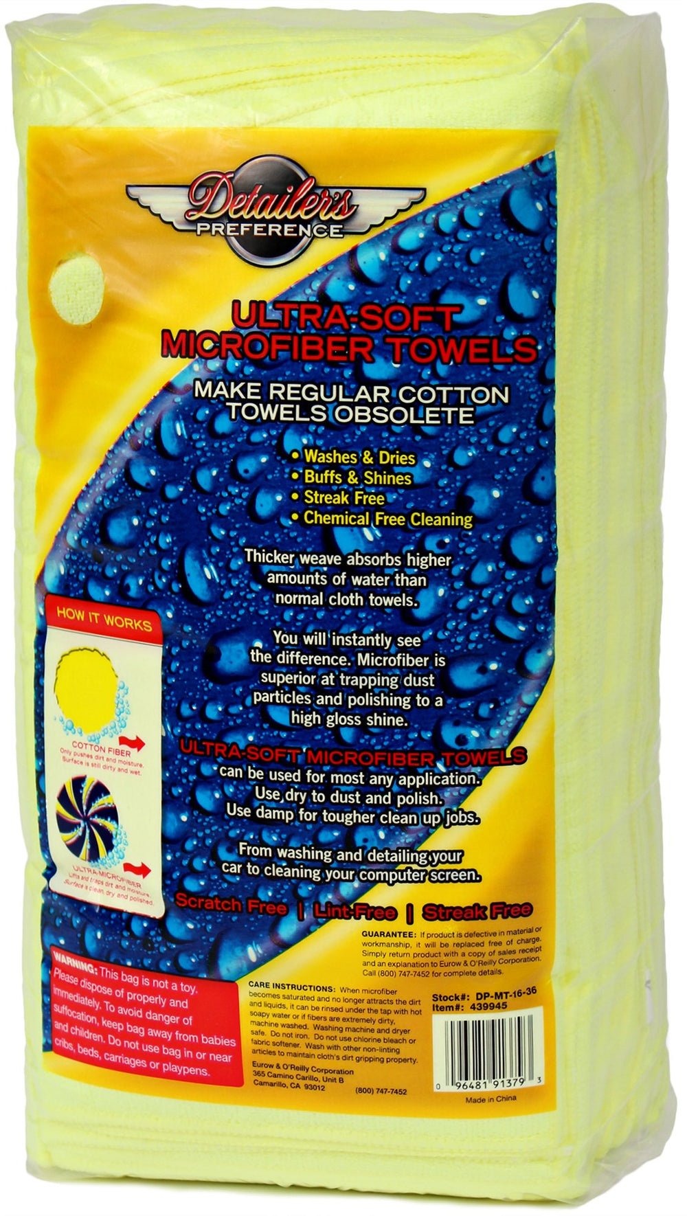 Eurow towel polishing a car bonnet for scratch-free shine