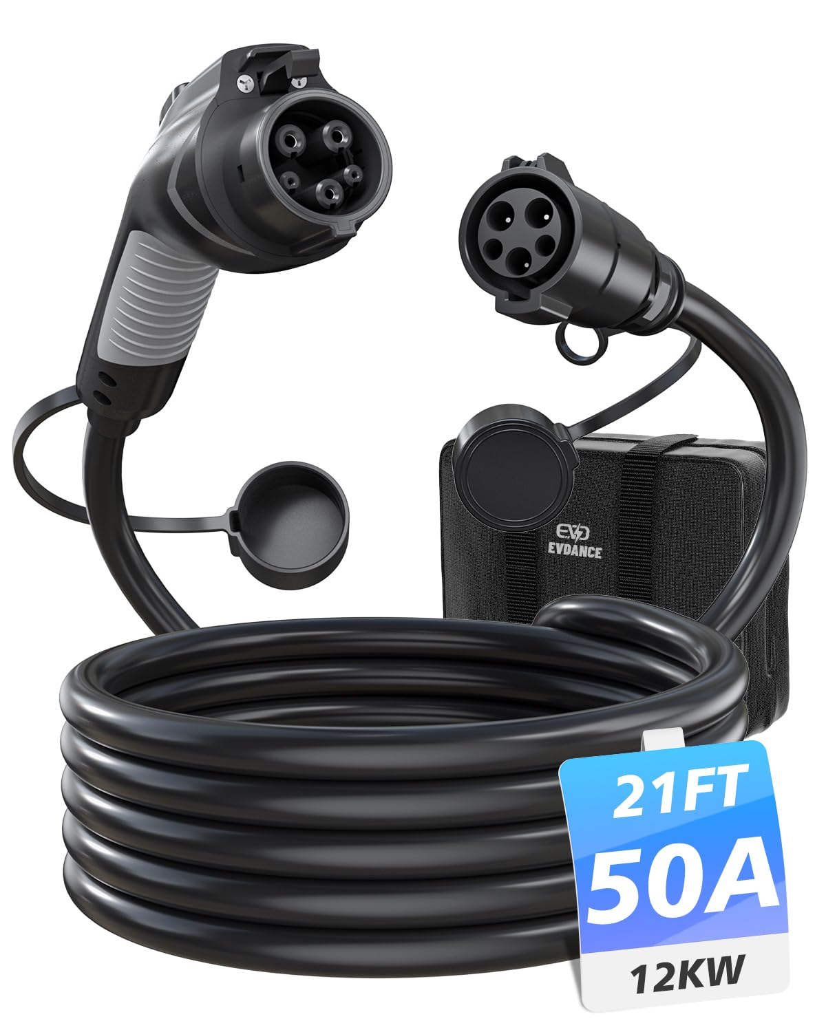EVDANCE front plug and cable showing solid grip and ease of use