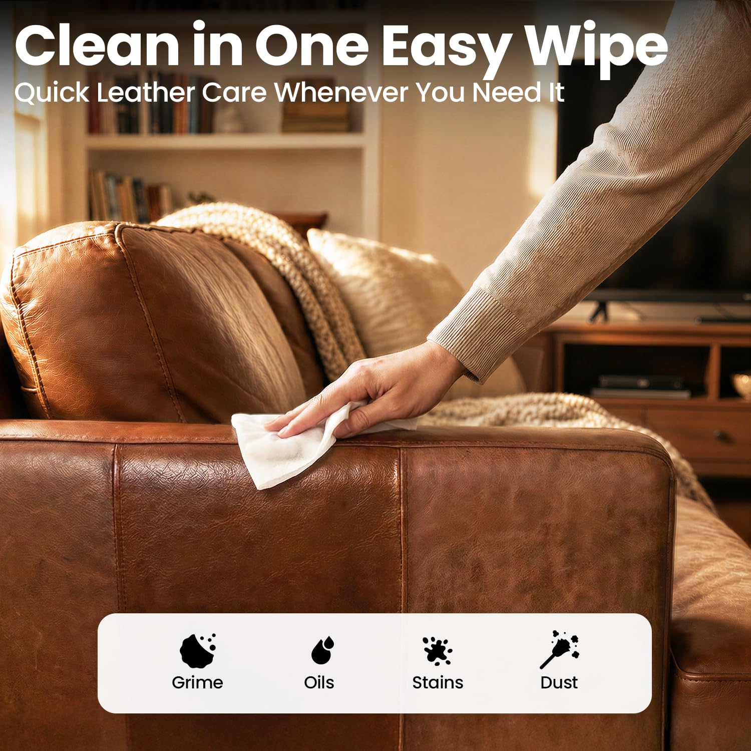 EVEO close-up of wipe texture showing moistened formula for gentle cleaning