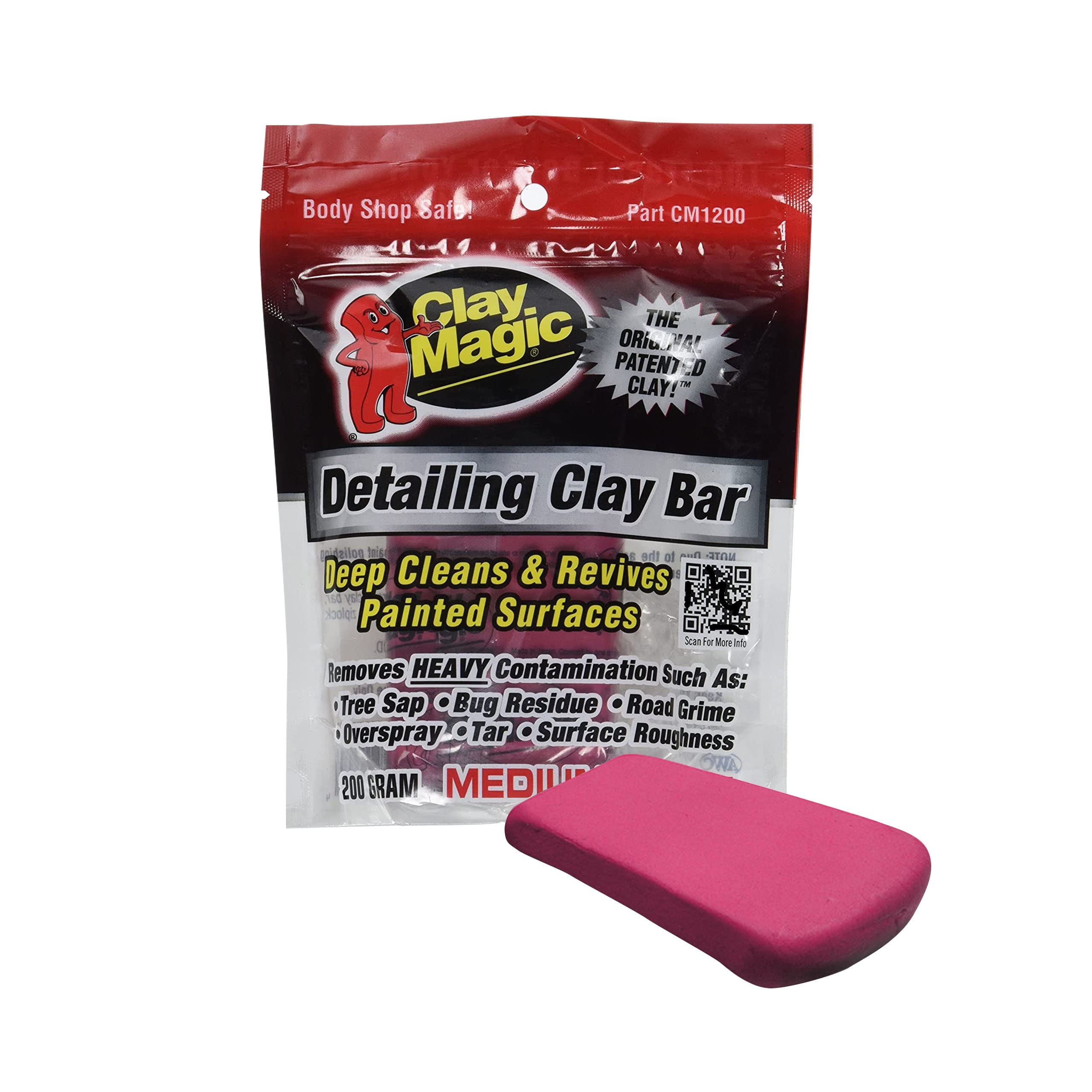 Evercoat Auto Magic front packaging showing red clay bar for easy identification and trust