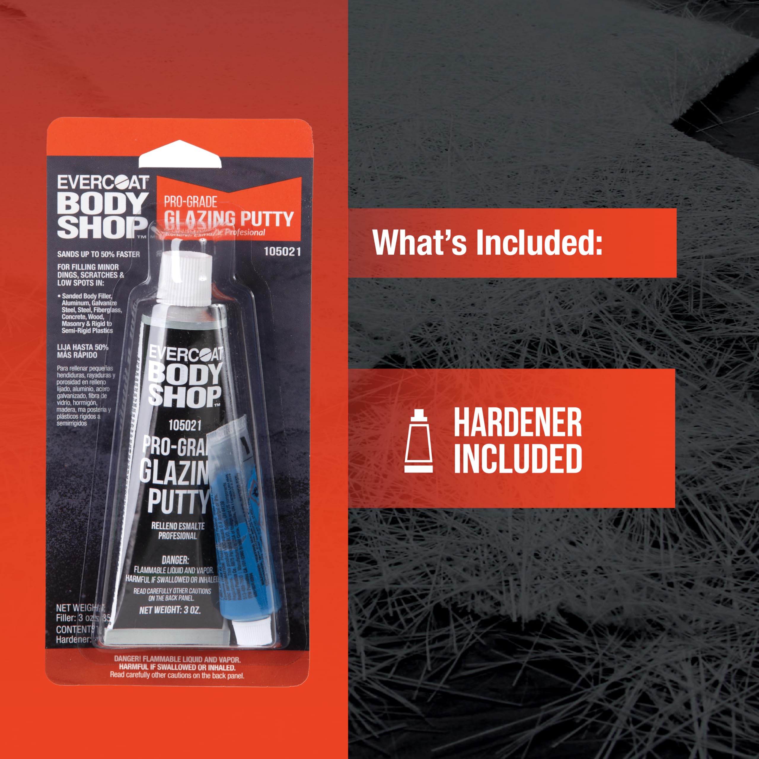 Evercoat Body Shop mixed putty with cream hardener ready for application