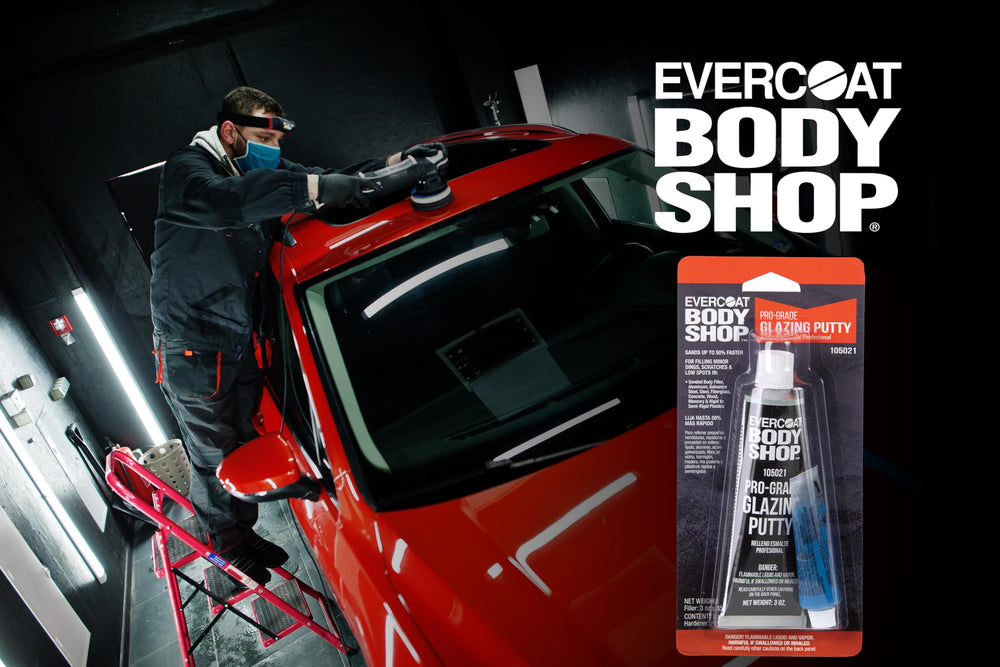 Evercoat Body Shop packaging and contents including putty and cream hardener