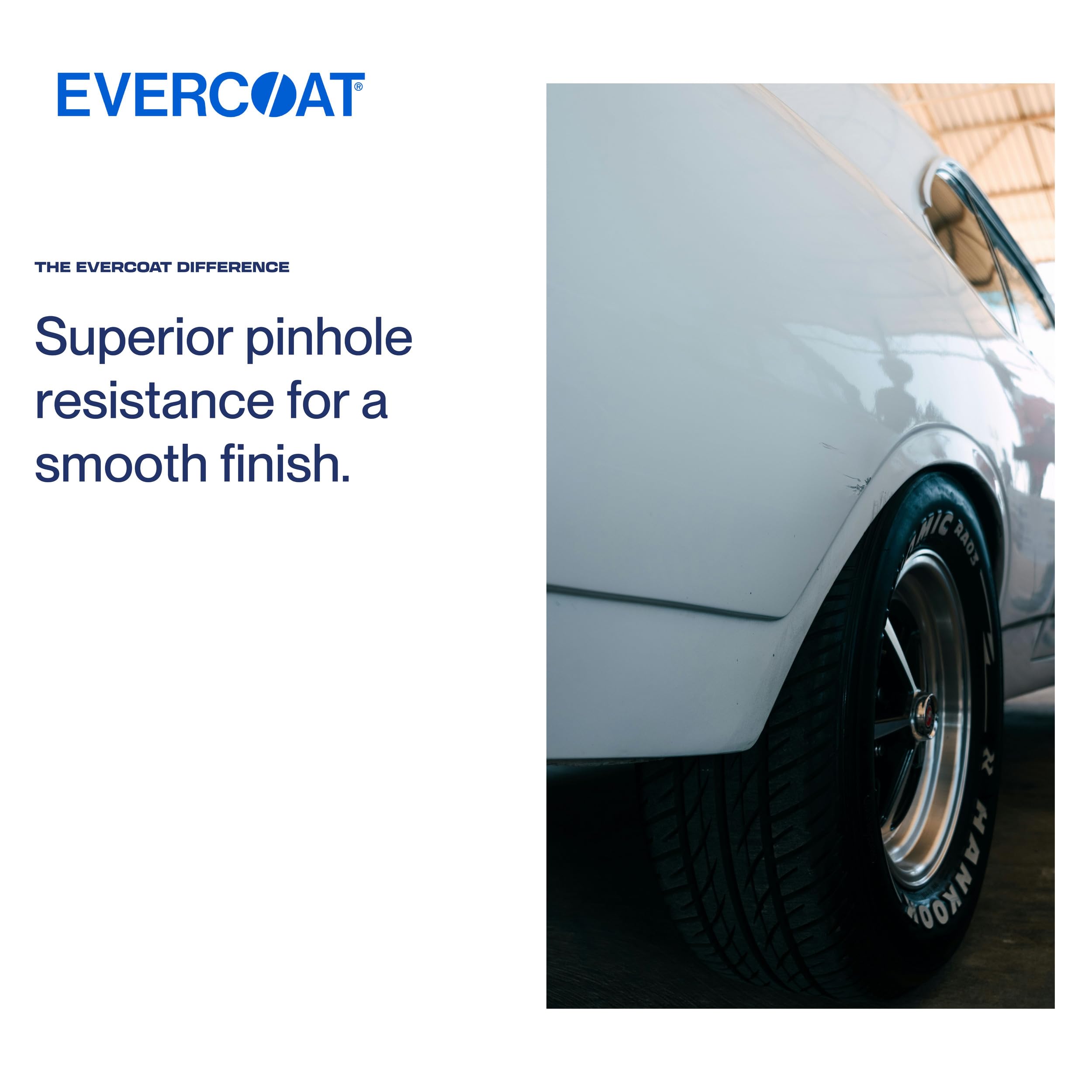 Evercoat Z-Grip filler in a repair shop setting showing professional reliability