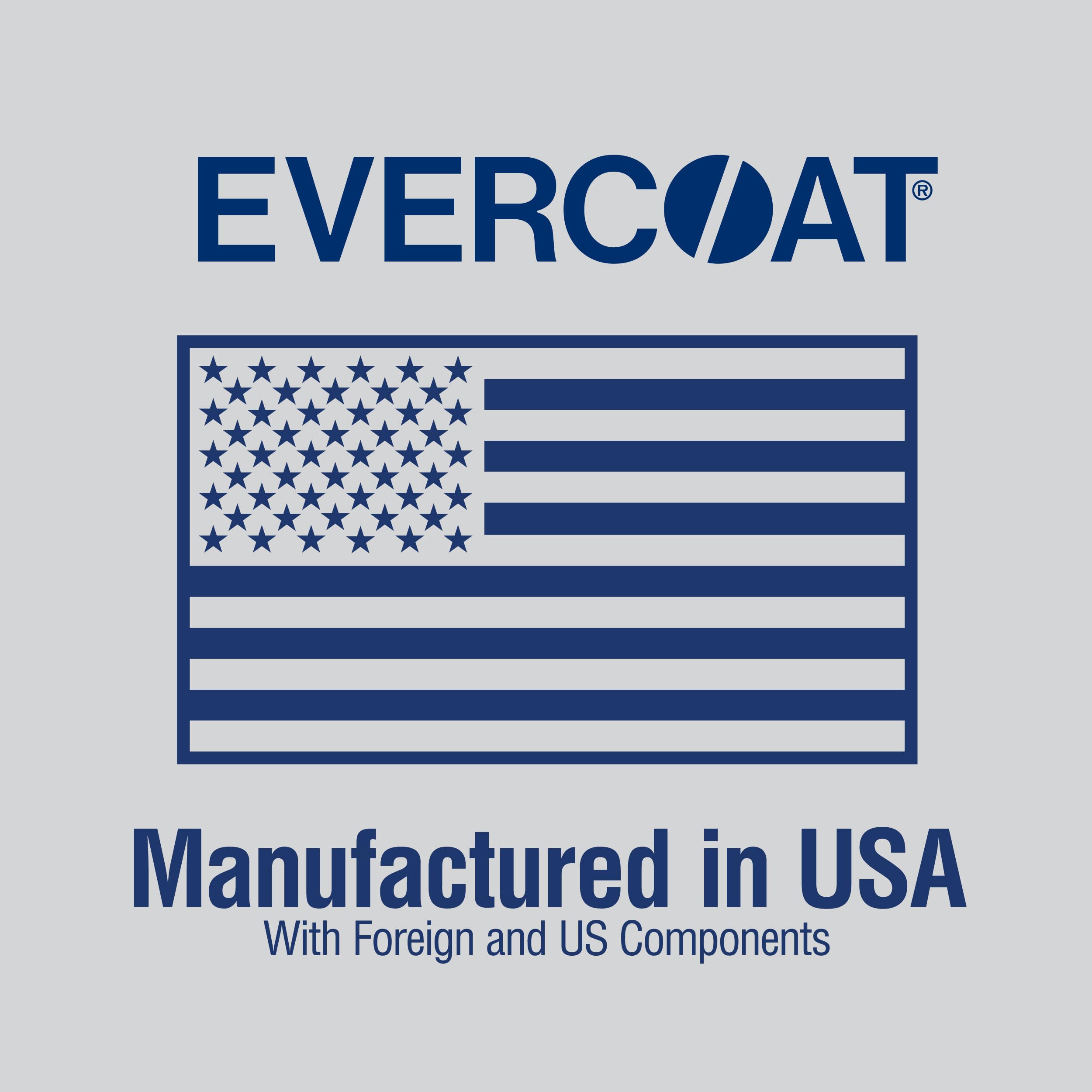 Evercoat Z-Grip filler next to tools showing 0.8 gal scale and job readiness
