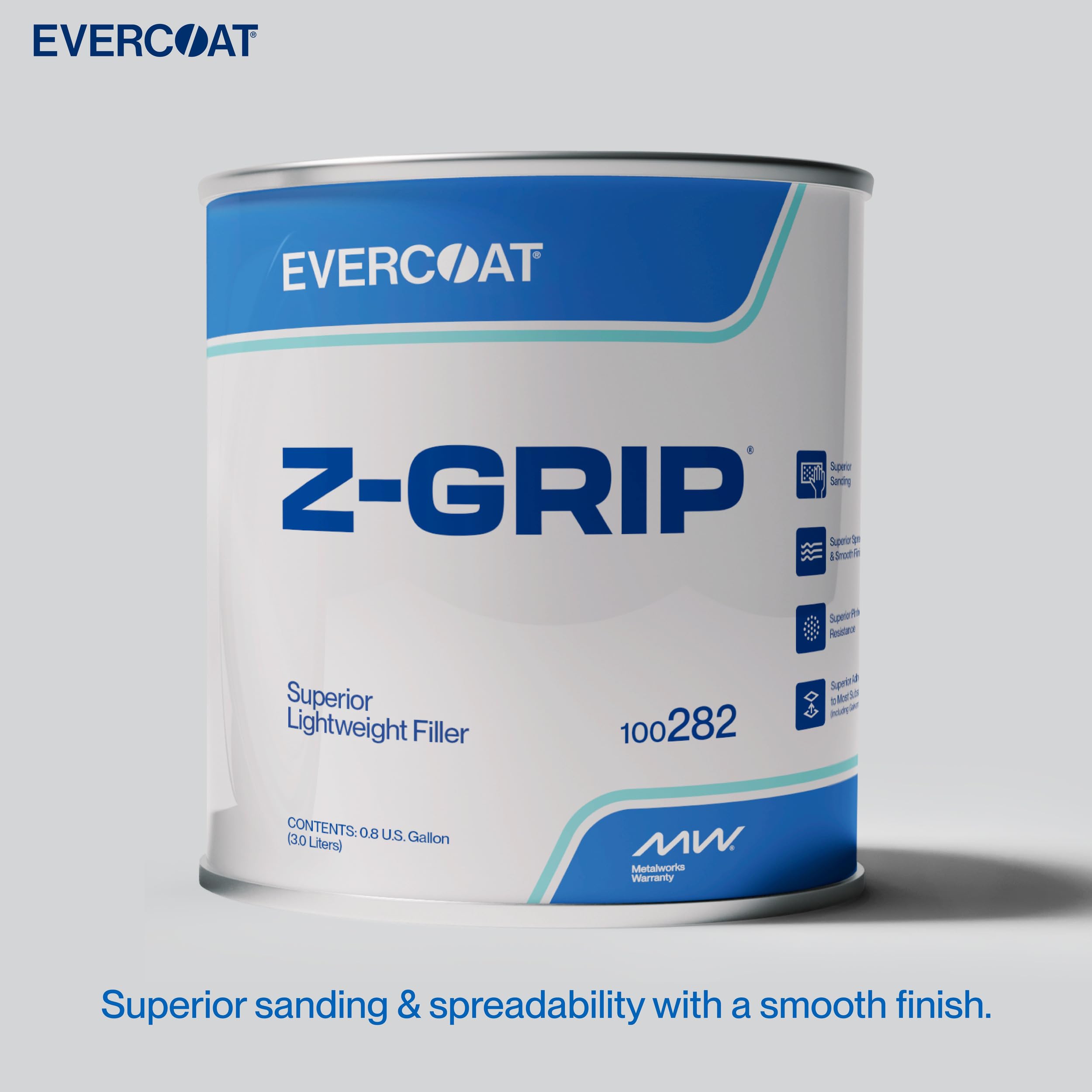 Evercoat Z-Grip filler texture close-up showing low-clog sanding advantage