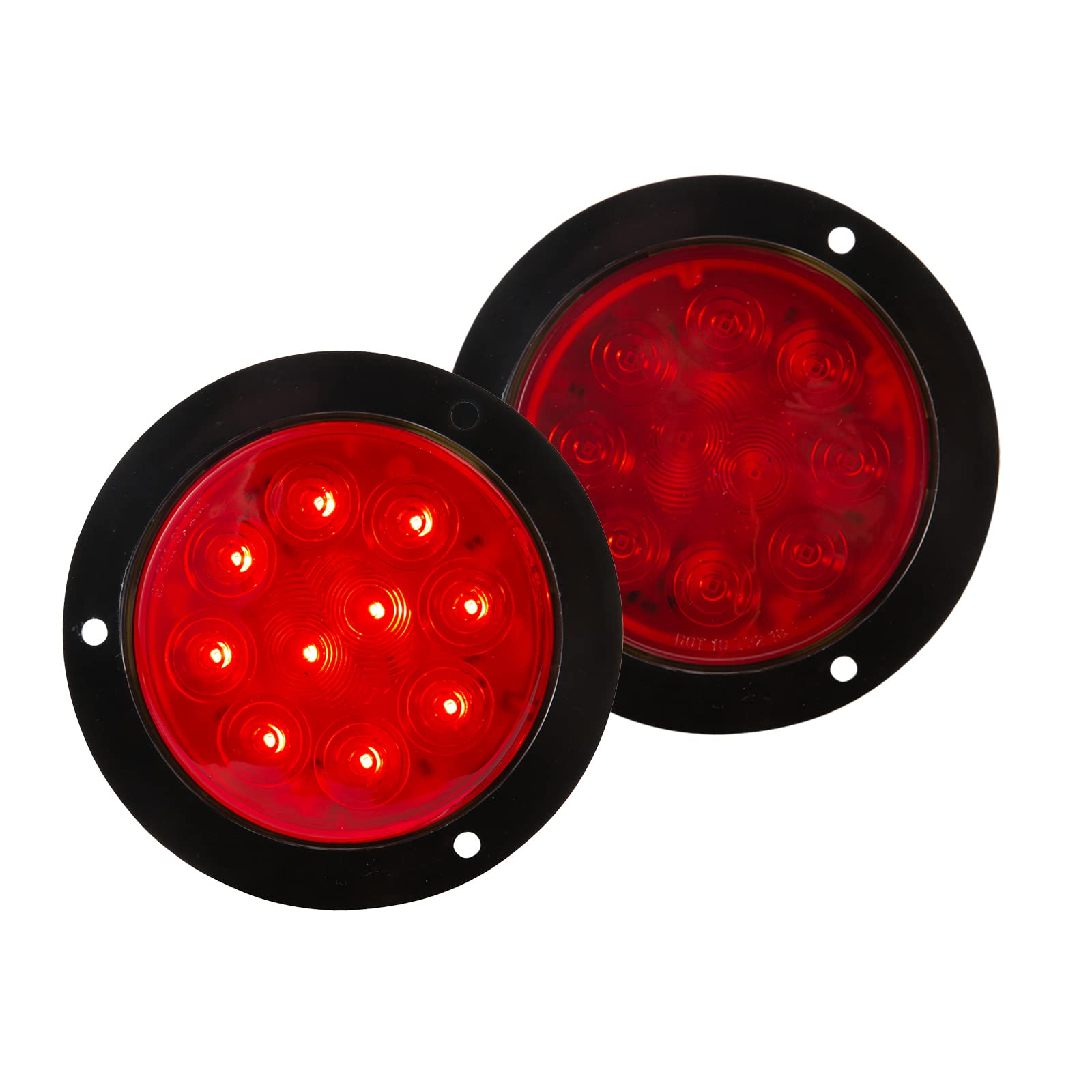 EVERESTHD front view of round tail light showing DOT label and fitment benefit