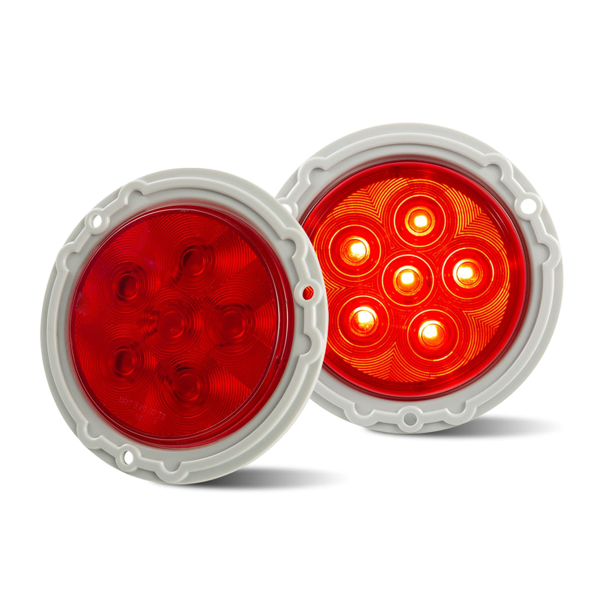 EVERESTHD front view round trailer light showing clear illumination benefit