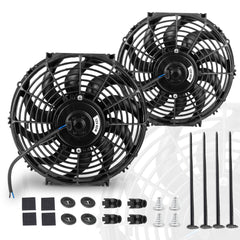 EVERESTWAY front view of 12-inch fan showing airflow and compact design benefit