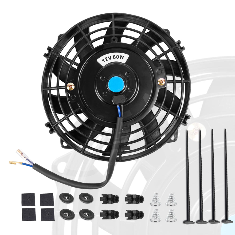 EVERESTWAY front view of 7-inch fan showing slim profile and airflow benefit
