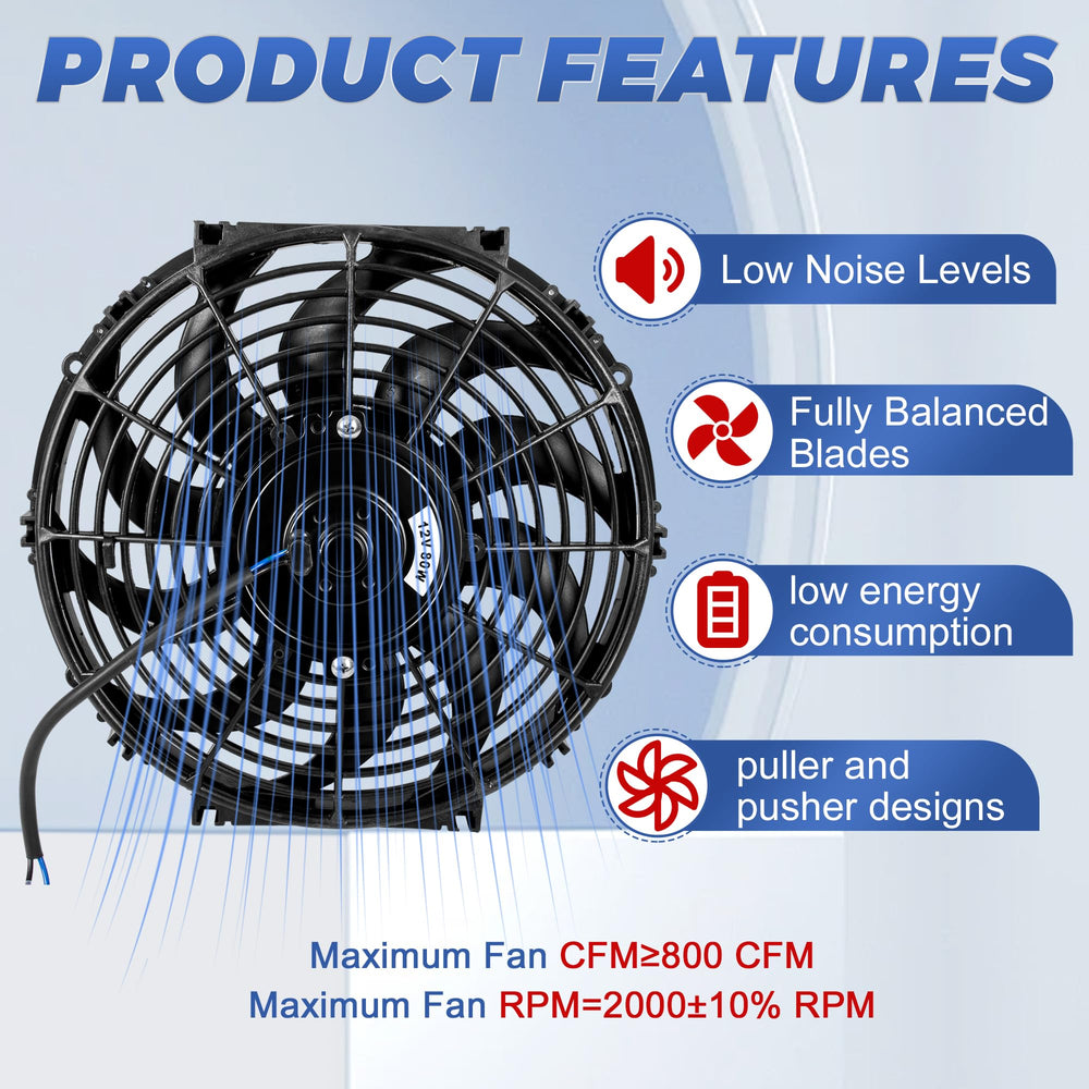 EVERESTWAY fan mounted on radiator demonstrating improved heat dissipation