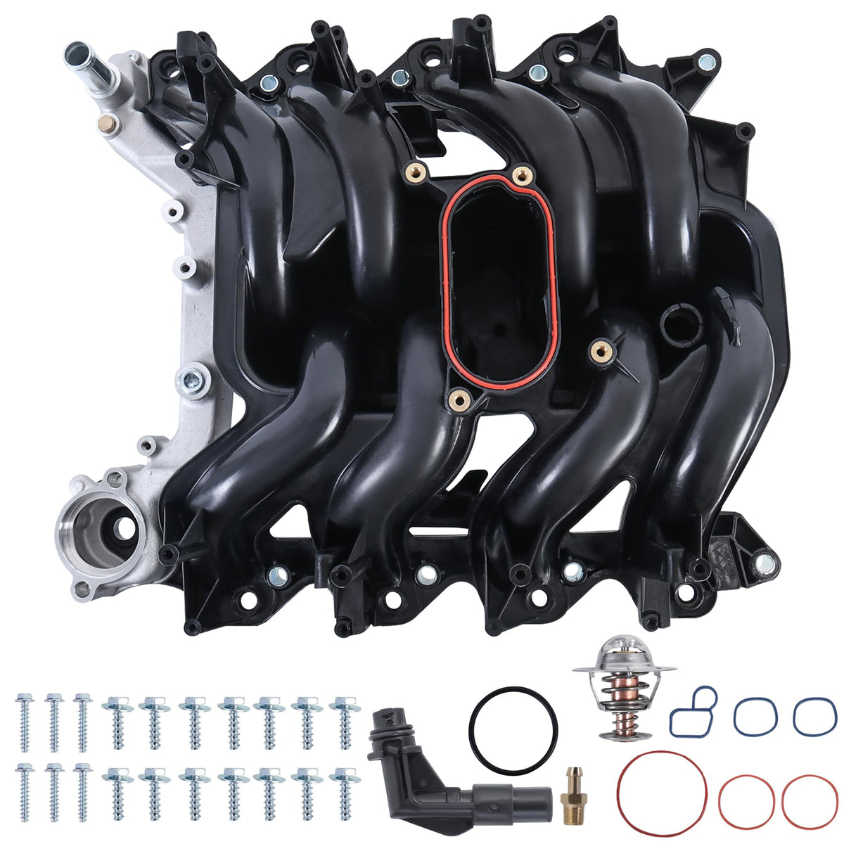 EVERESTWAY upper intake manifold front view showing precise fit — ensures correct alignment