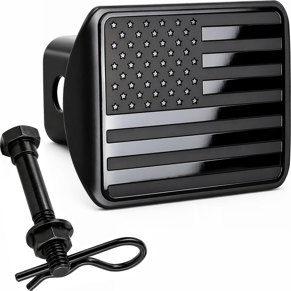 eVerHITCH front view showing matte black face offering patriotic style and protection