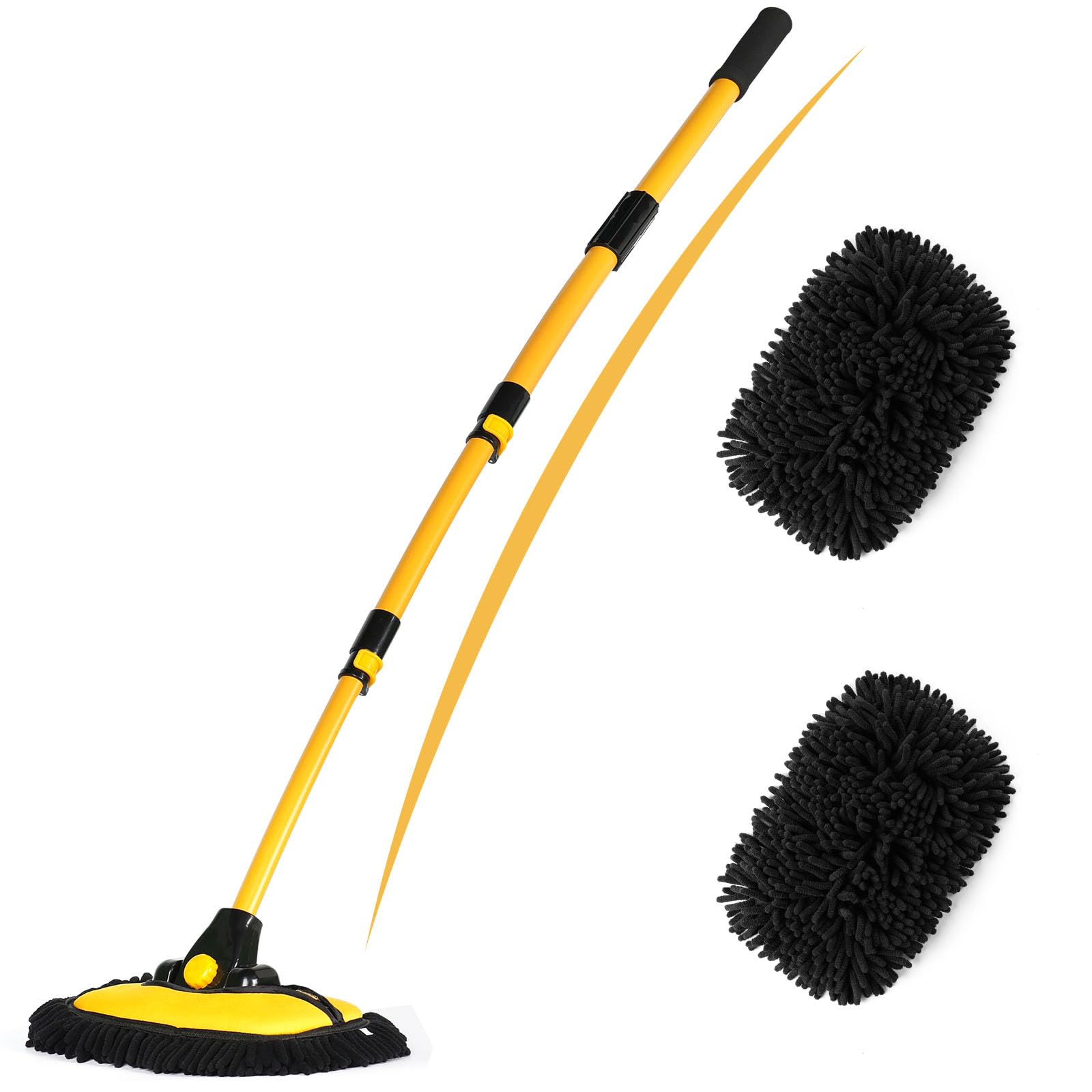 EVERRUSH front view showing full mop and handle, practical cleaning reach