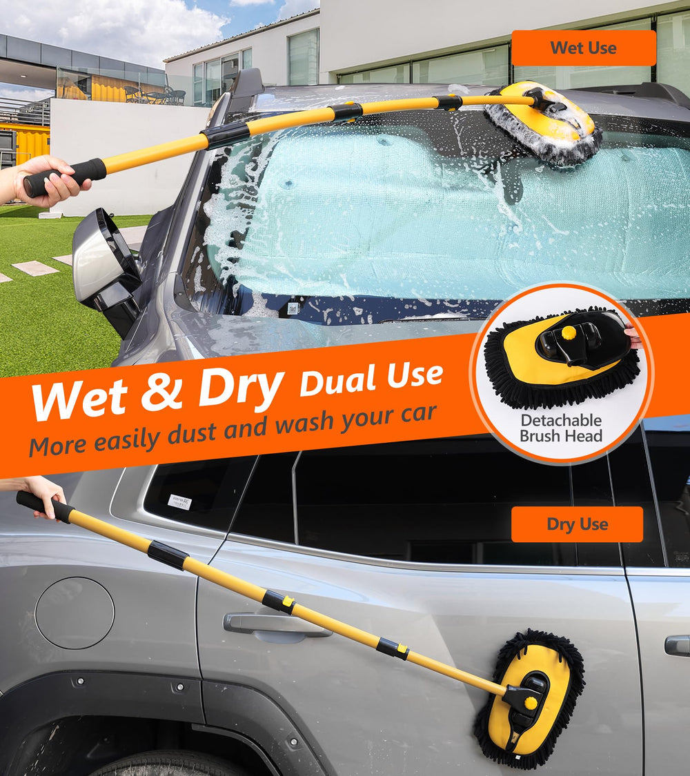 EVERRUSH used on SUV in driveway, efficient comfortable outdoor washing