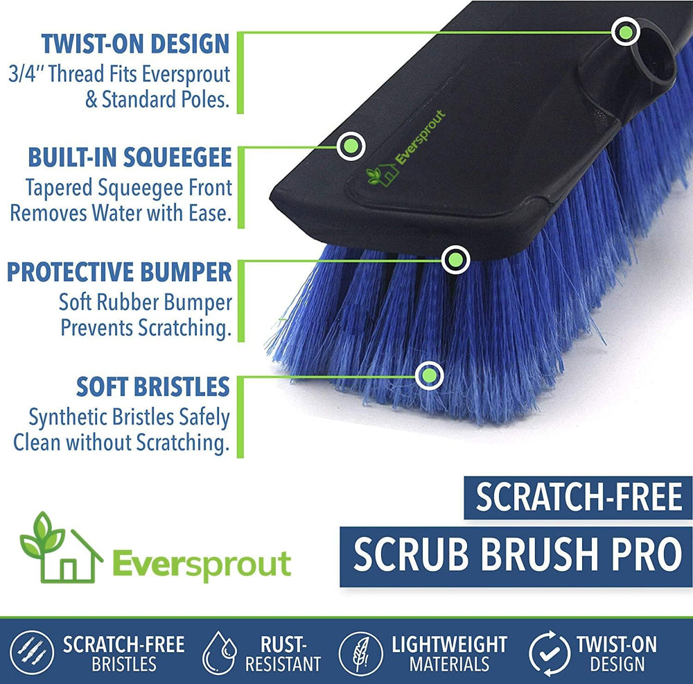 EVERSPROUT brush in use on car roof demonstrating gentle cleaning