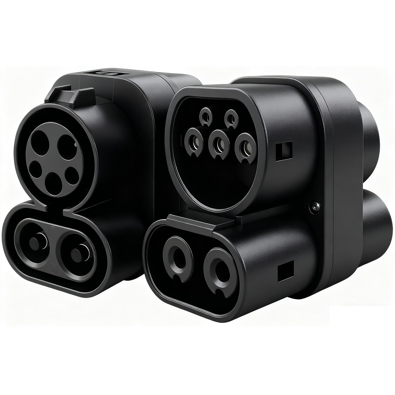 EVHIKING adapter front view showing connectors and robust housing for reliable charging