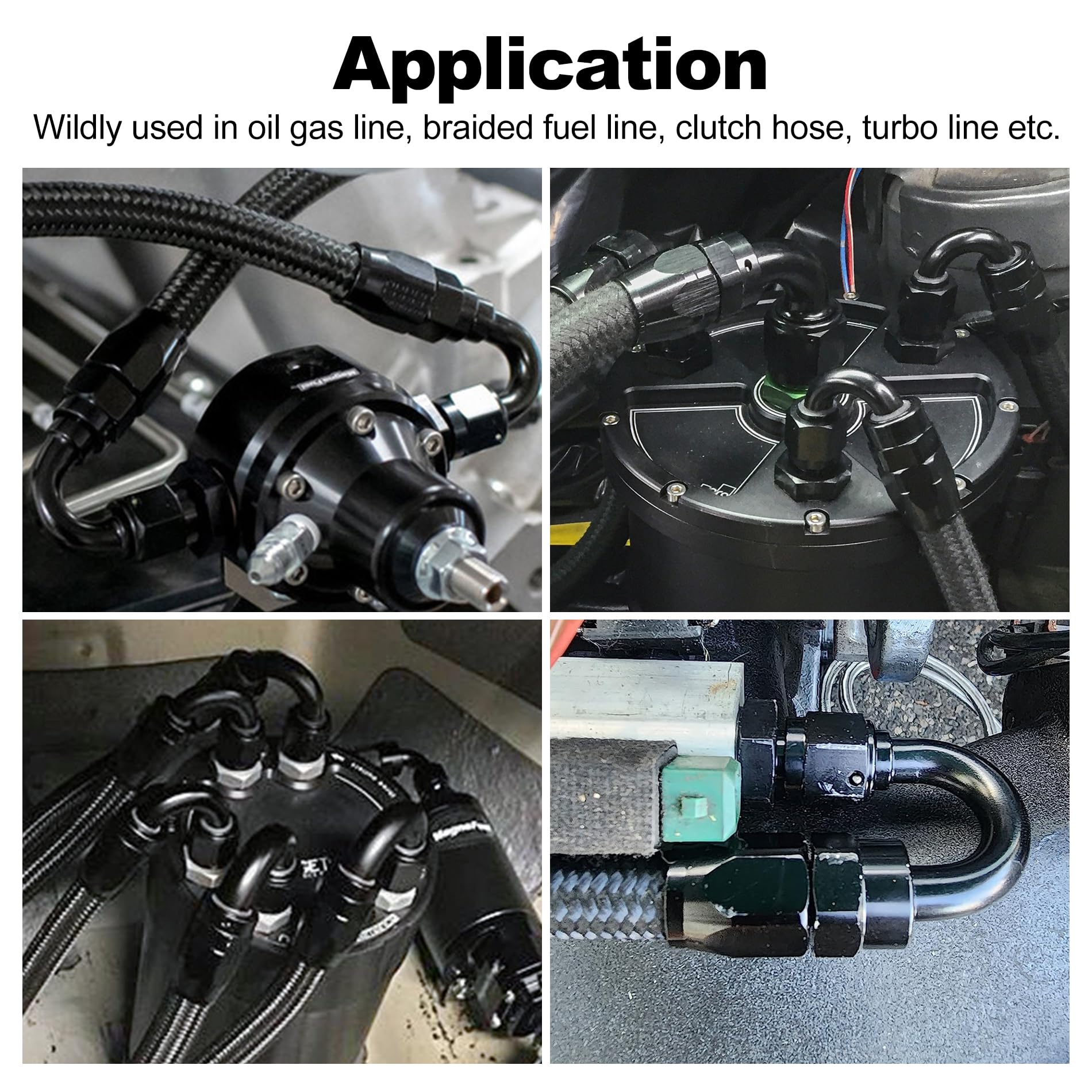 EVIL ENERGY installed on engine bay fuel hose highlighting space-saving routing benefit
