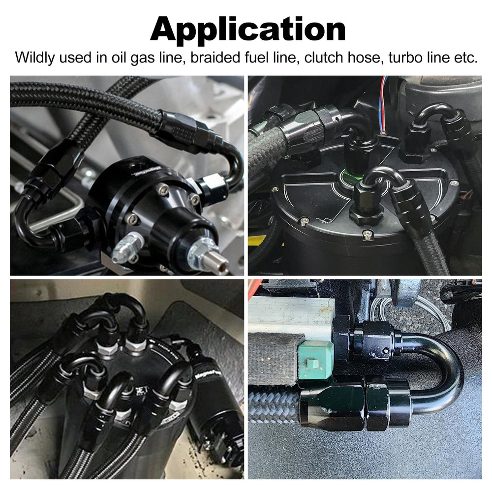 EVIL ENERGY installed on engine bay fuel hose highlighting space-saving routing benefit