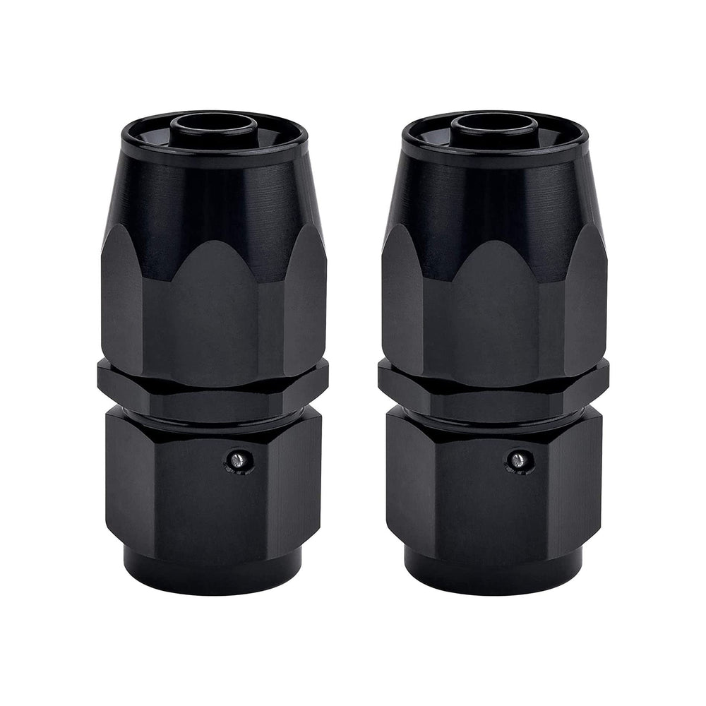 EVIL ENERGY front view of 10AN swivel fitting showing compact design and finish