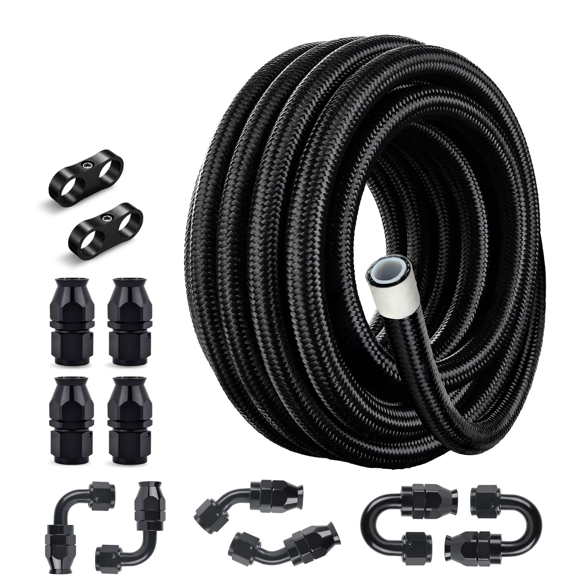 EVIL ENERGY front packaging showing the 8AN PTFE fuel line kit and clear benefits
