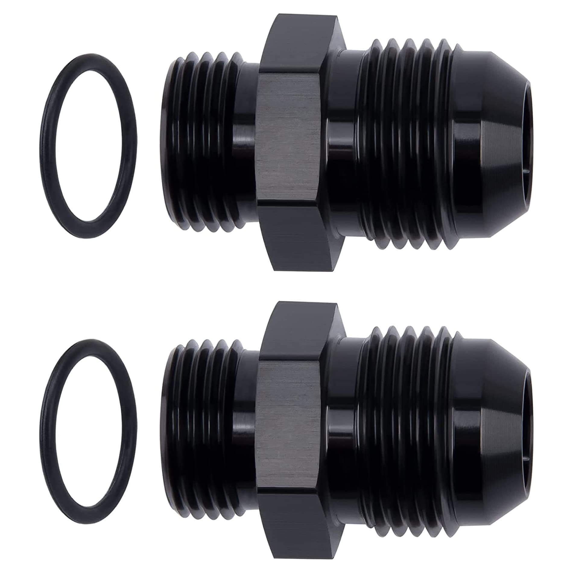 EVIL ENERGY adapter front view showing both 12AN and AN10 ORB ends and robust build