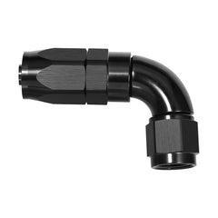 EVIL ENERGY front view of AN10 90° swivel hose end showing compact profile and durability