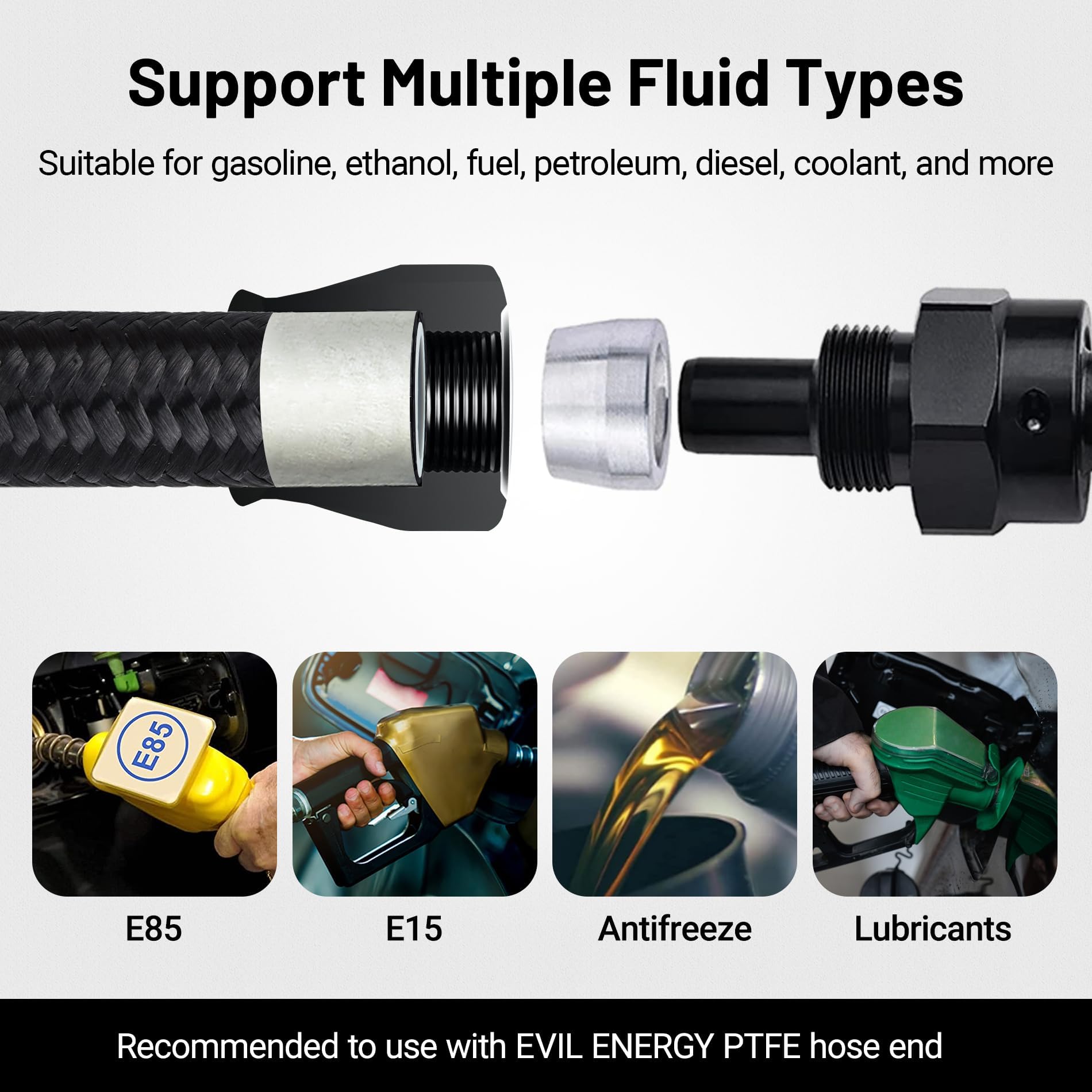 EVIL ENERGY installed hose routing in engine bay demonstrating fitment