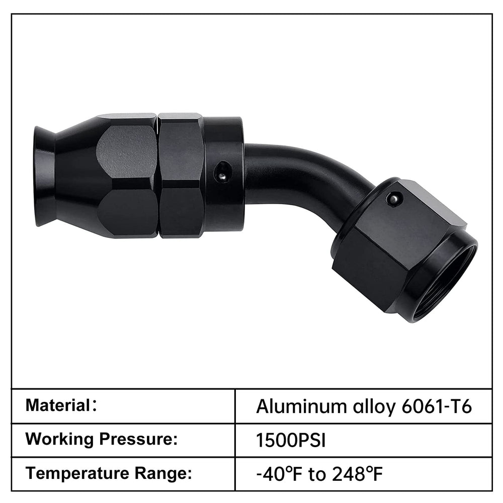 EVIL ENERGY profile showing 45-degree bend to improve hose routing and clearance