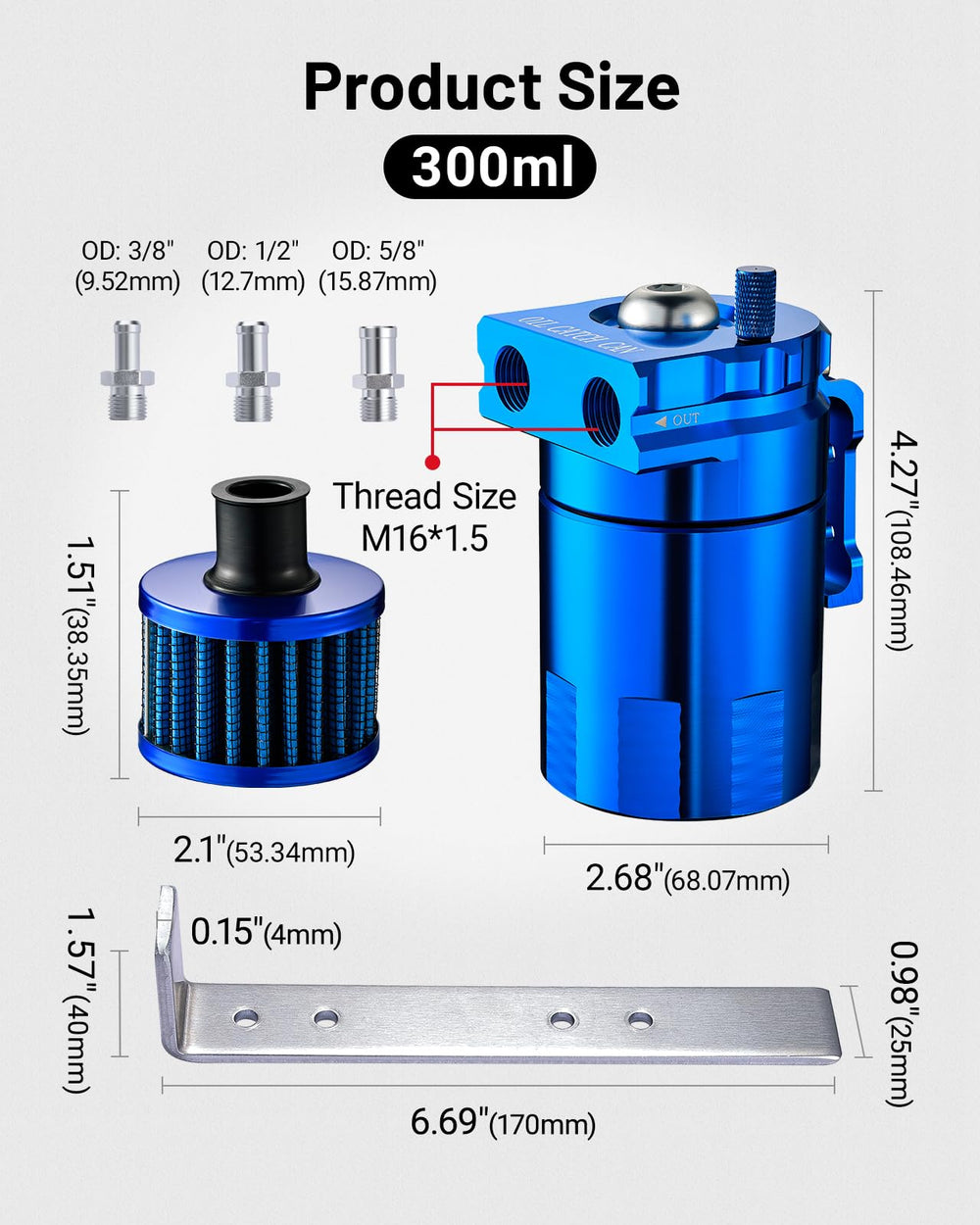 EVIL ENERGY breather filter detail highlighting venting option and easy swap benefit