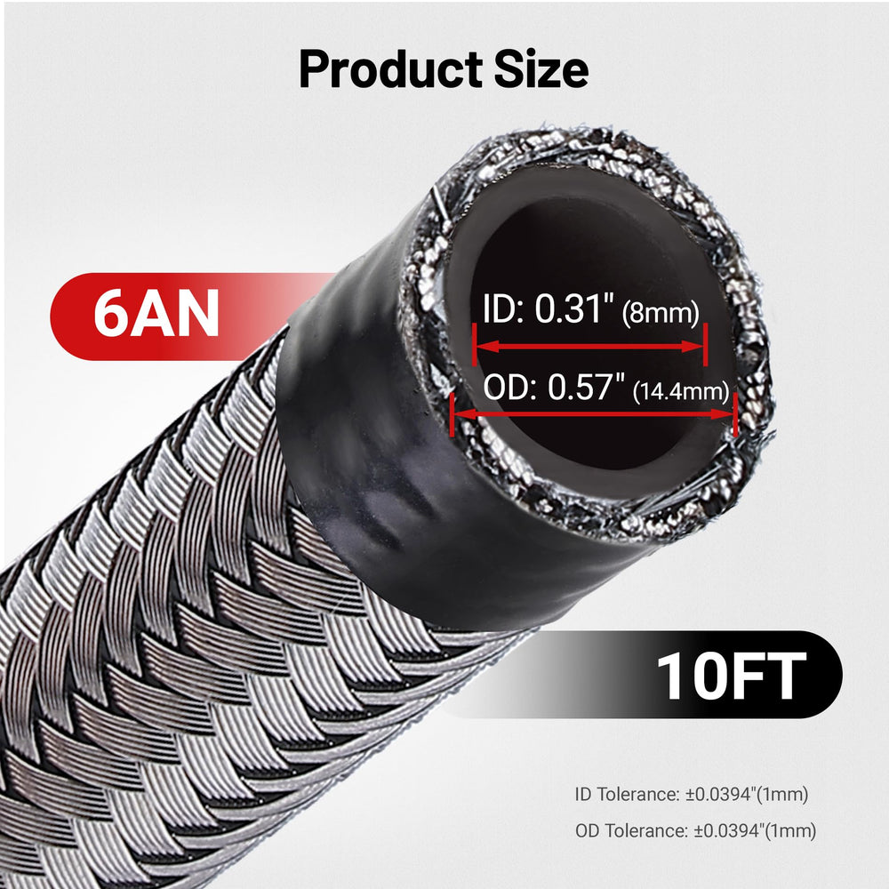 EVIL ENERGY cutaway revealing CPE inner layer and 304 steel wire reinforcement strength
