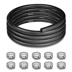 EVIL ENERGY front view of 10ft heater hose kit showing included clamps and packaging, durable setup