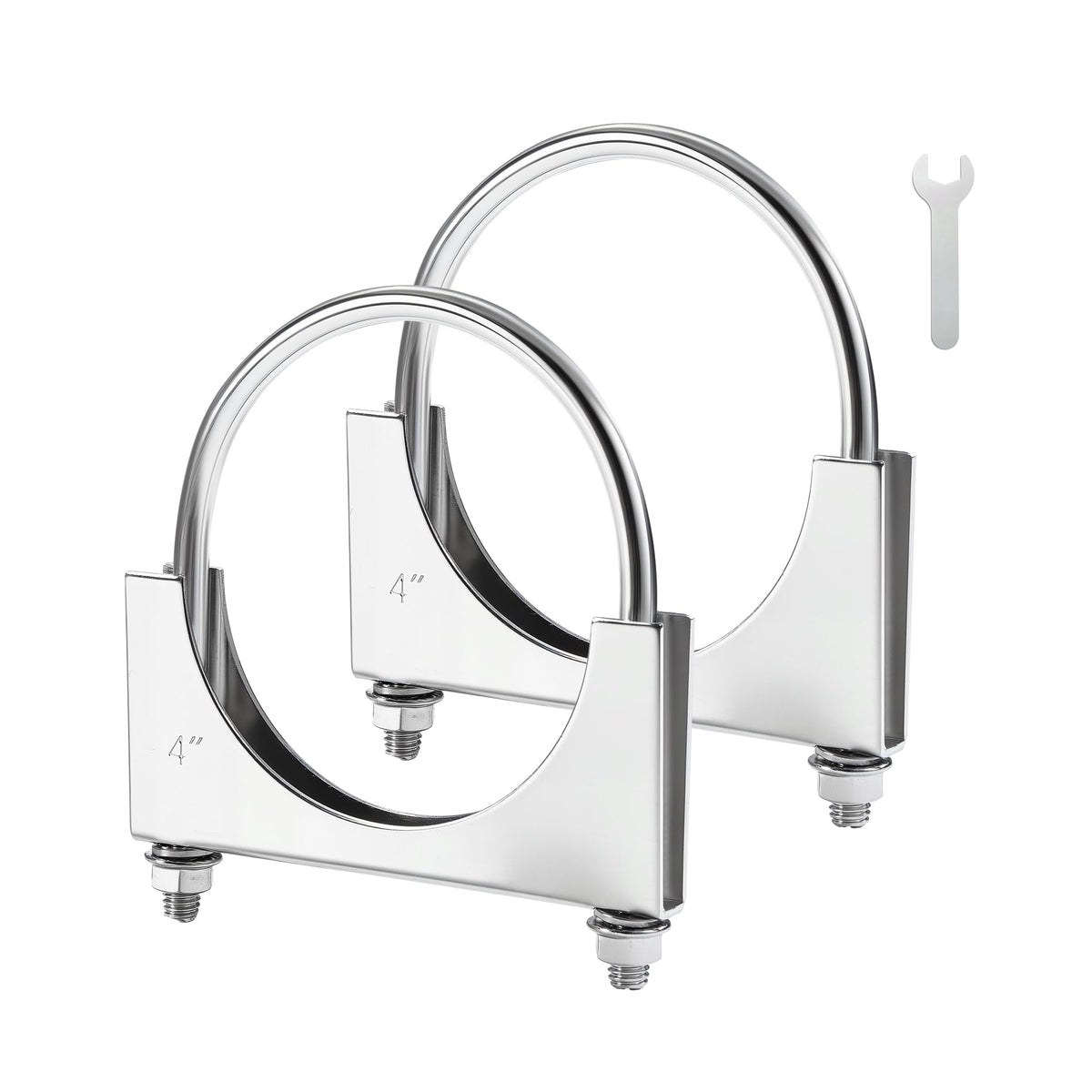 EVIL ENERGY front view of 4-inch U-bolt clamp showing durable design and fit