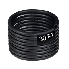 EVIL ENERGY front view of 3/8" fuel hose roll showing label and length benefit
