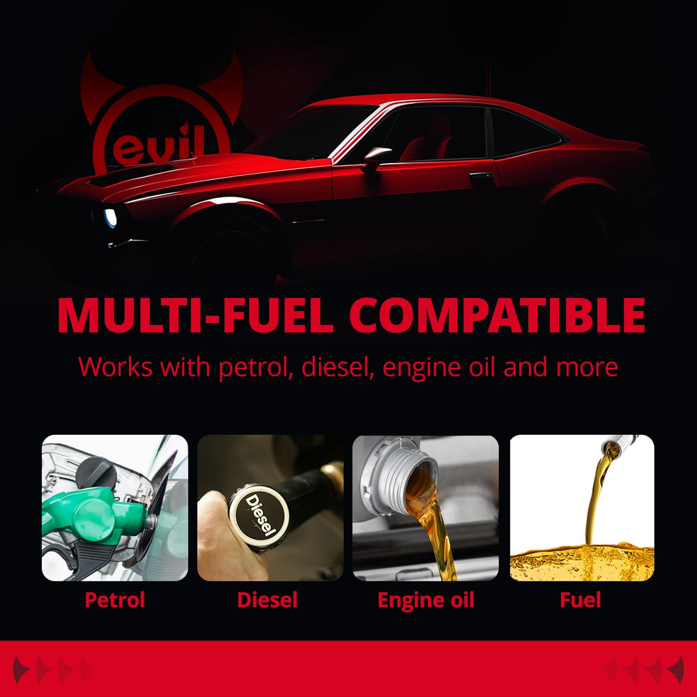 EVIL ENERGY hose routed in engine bay illustrating easy installation and space-saving benefit