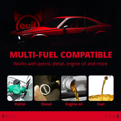 EVIL ENERGY hose routed in engine bay illustrating easy installation and space-saving benefit