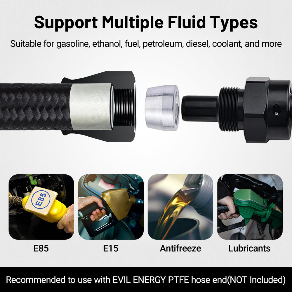 EVIL ENERGY showing 5-foot hose beside ruler for accurate sizing and planning benefit
