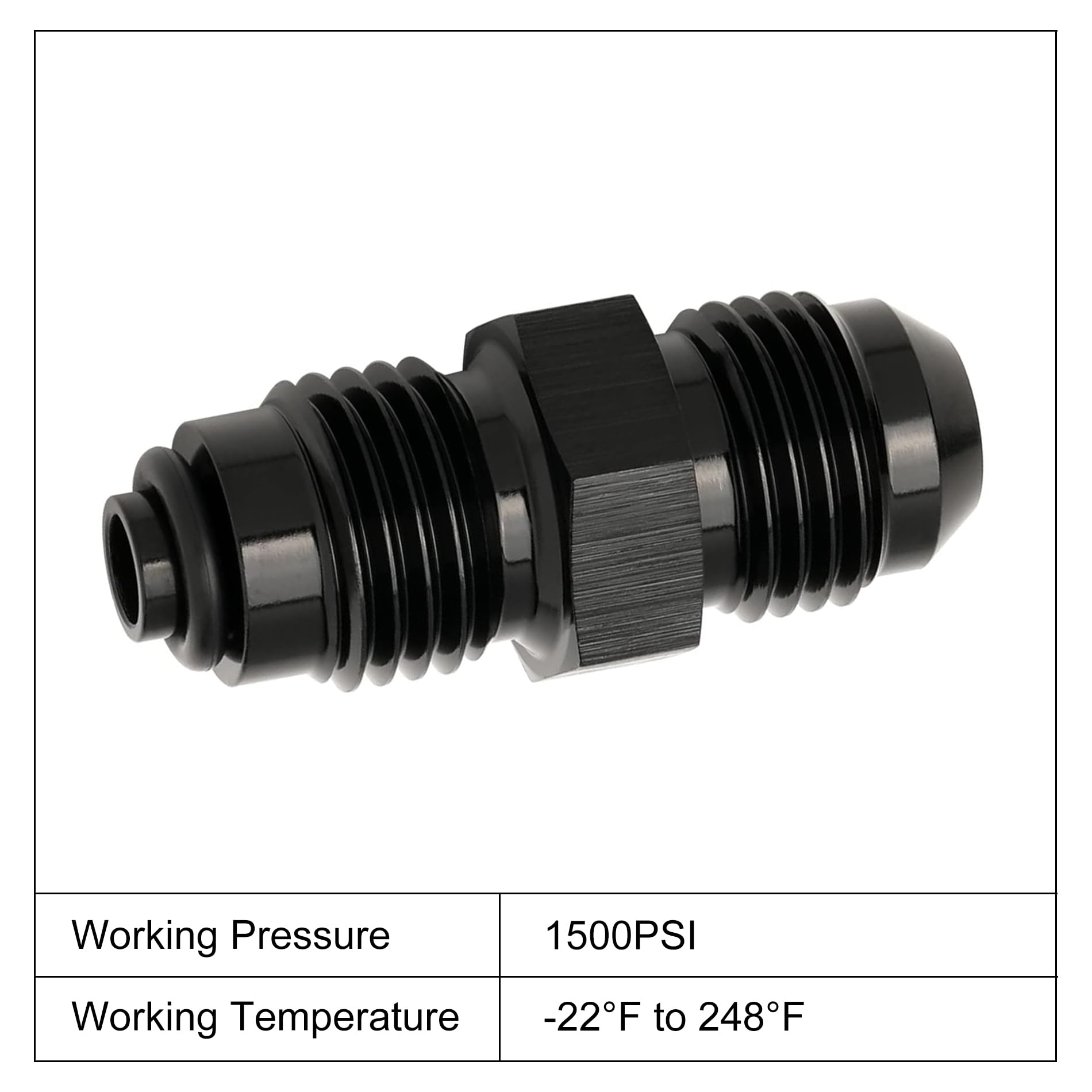 EVIL ENERGY installed on a power steering line showing practical fit and leak-ready connection