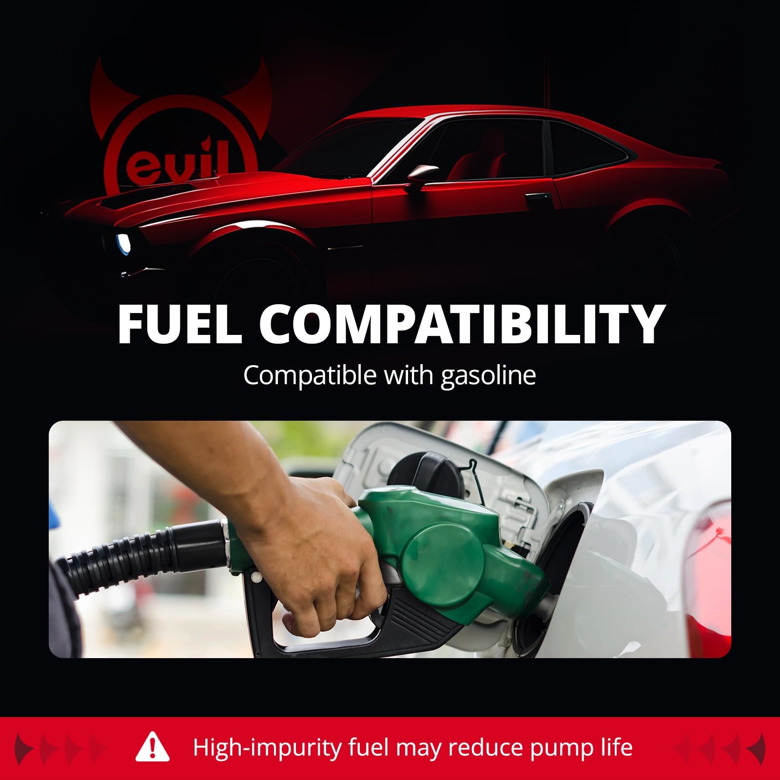 EVIL ENERGY installed in fuel module illustrating compatibility and tidy installation