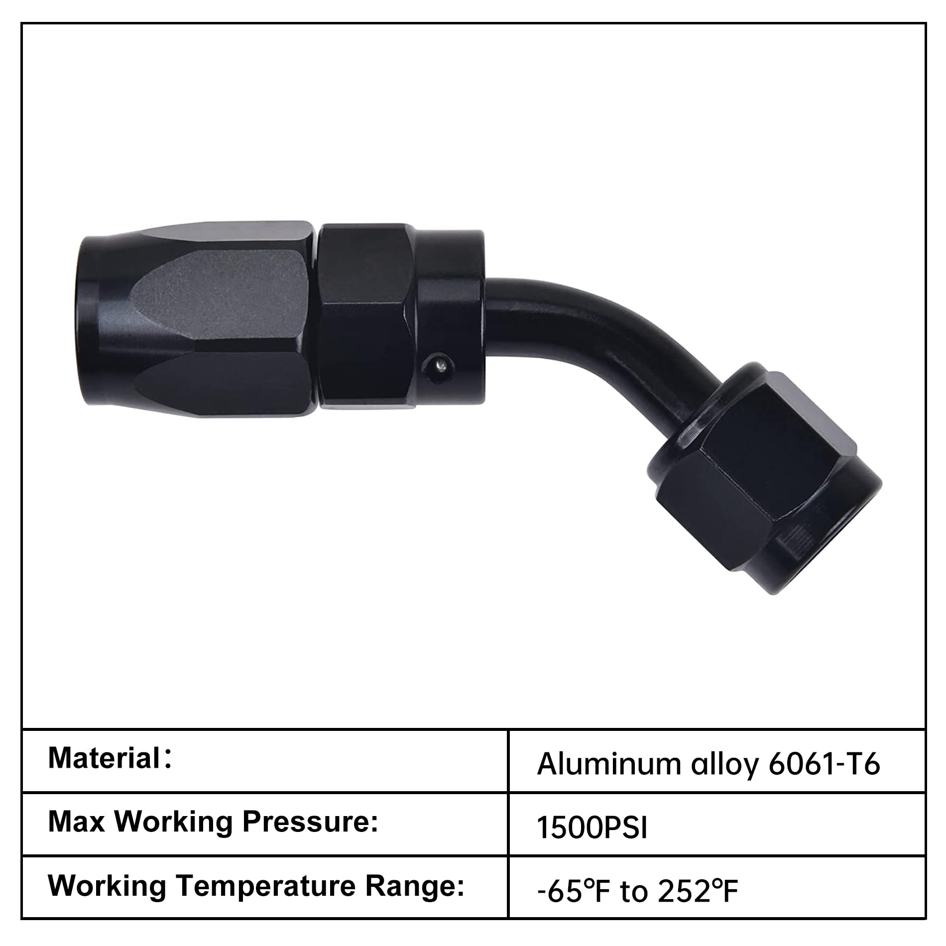 EVIL ENERGY fitting attached to stainless braided hose demonstrating clean routing benefit