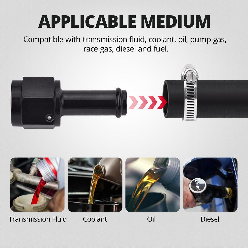 EVIL ENERGY hose connected to transmission cooler showing secure fitting and leak prevention