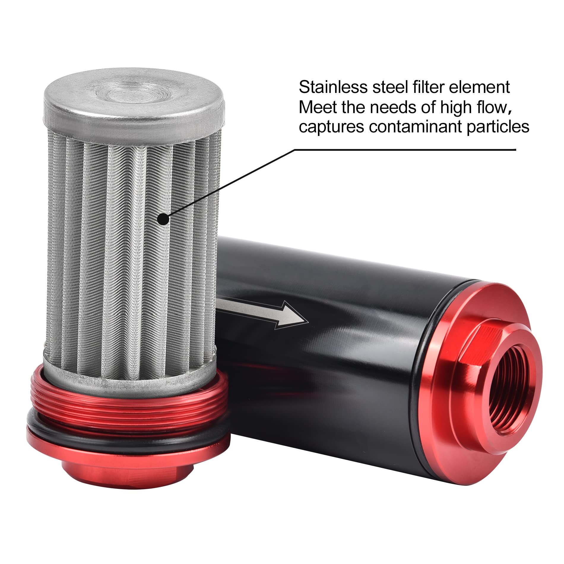 EVIL ENERGY installed inline under a vehicle hood demonstrating secure fuel routing