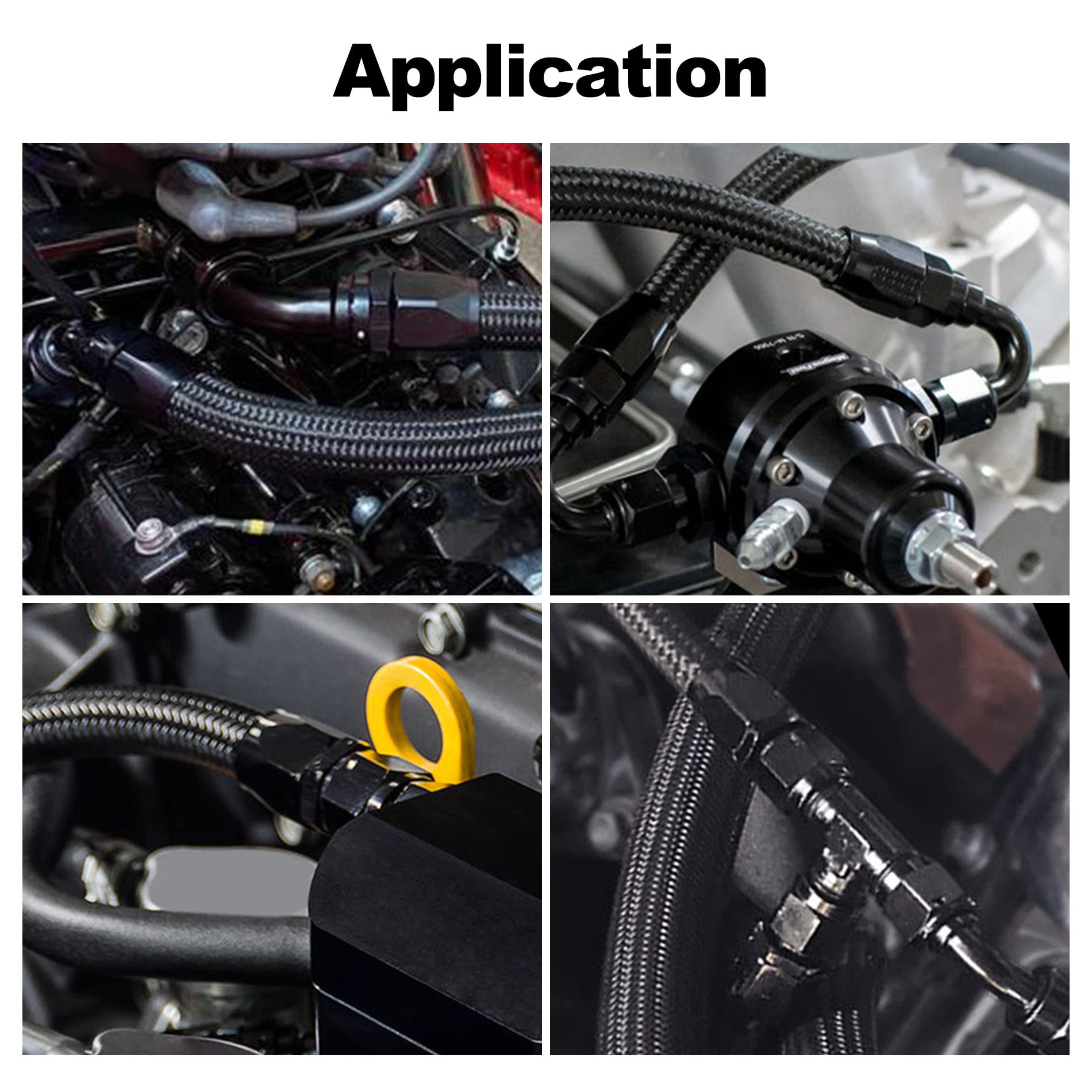 EVIL ENERGY under-hood installed 90° fitting improving tight-space routing