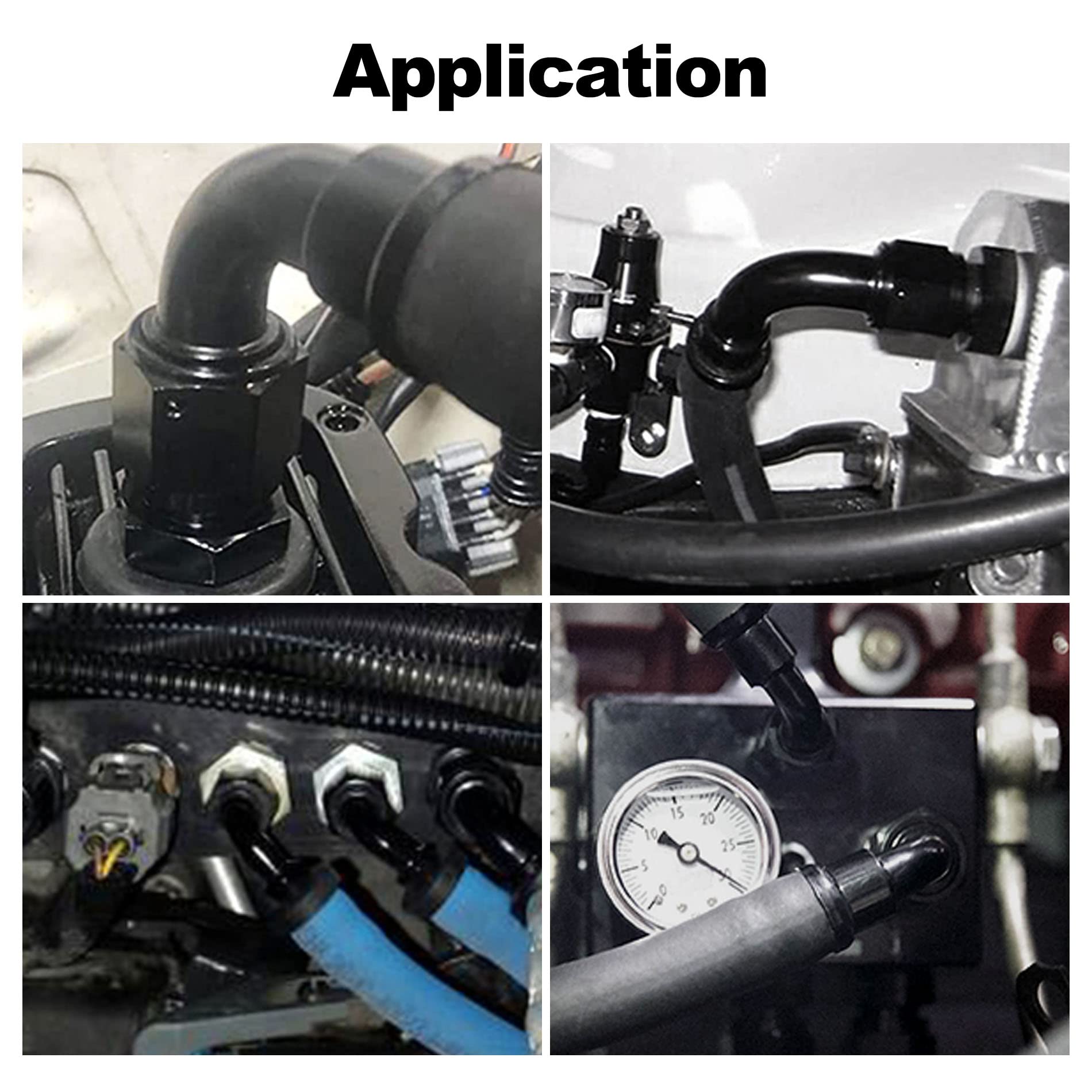 EVIL ENERGY fittings on a workbench during installation, showing practical use for custom fuel systems