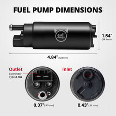 EVIL ENERGY pump held in hand to show scale and easy handling for installers