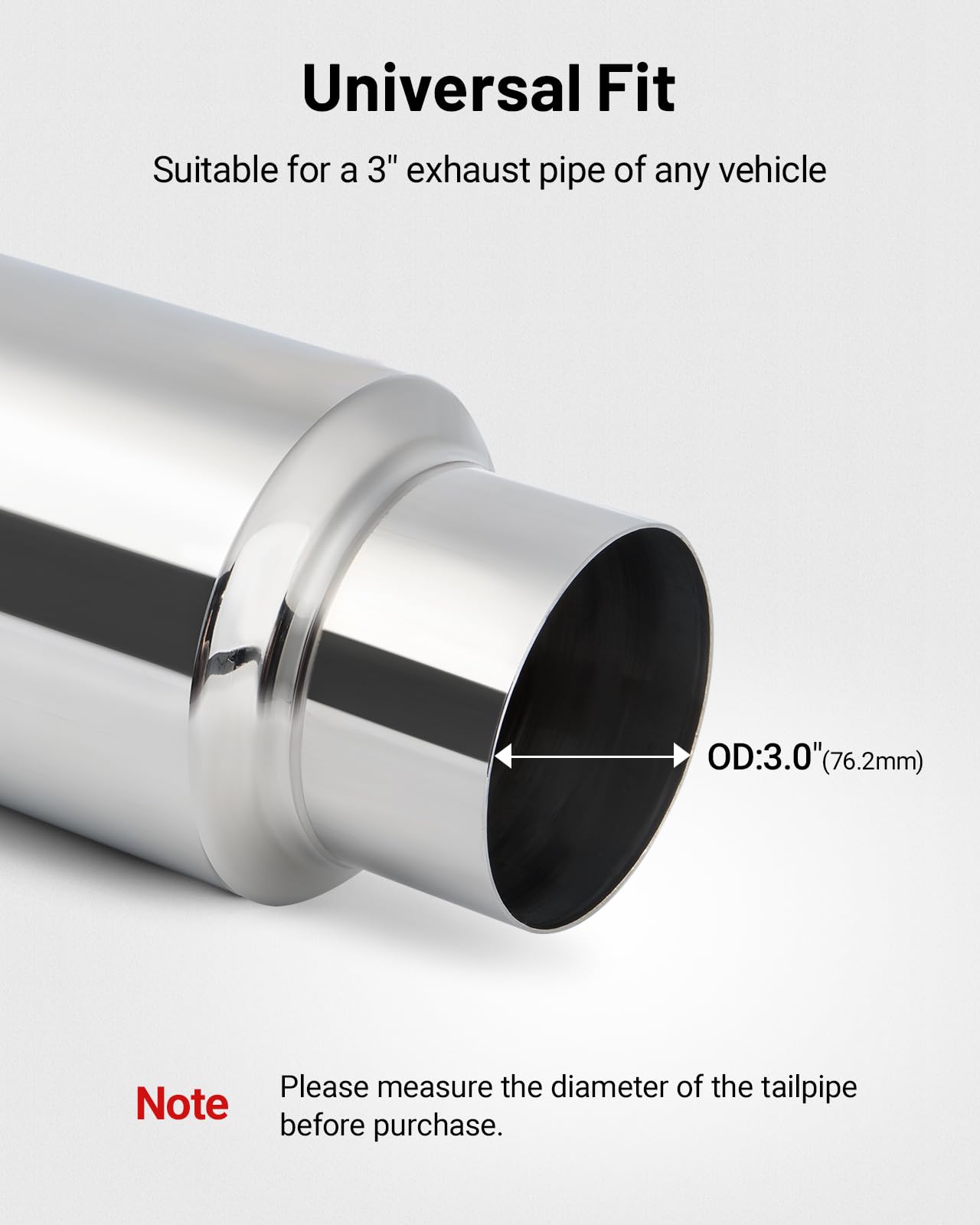 EVIL ENERGY muffler side profile installed on truck improves sound
