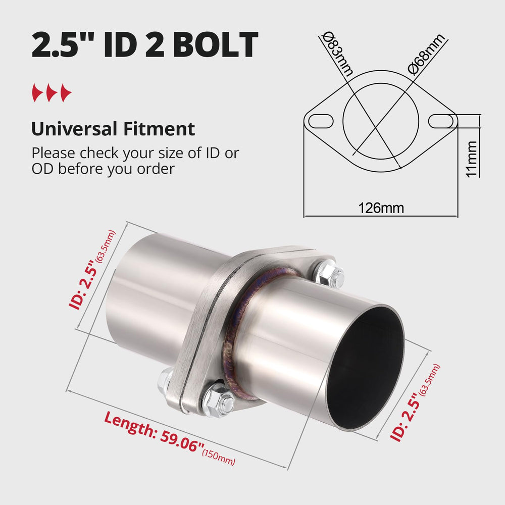 EVIL ENERGY side profile showing pipe length and dimensions for fit certainty